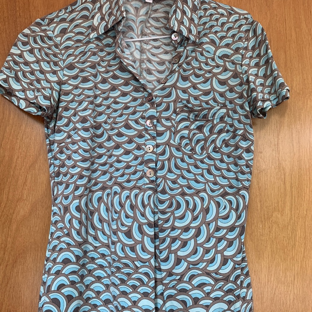 Trina Turk patterned designer shirt